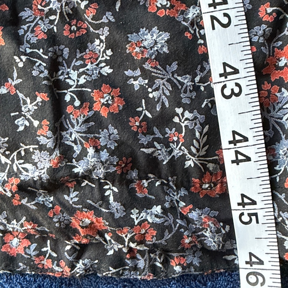 Madewell Black and Red Floral Midi Dress - Picture 8 of 8